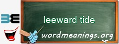 WordMeaning blackboard for leeward tide